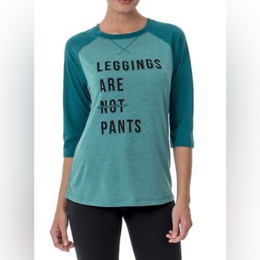 Athletic Works Women’s T-Shirt, Color Heather/ Green, Size Large (12-14).